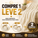 Nuvora™ – Manta Trançada Premium de Flanela Ultra Macia - Toque Aveludado - Design Sofisticado - Conforto Aconchegante